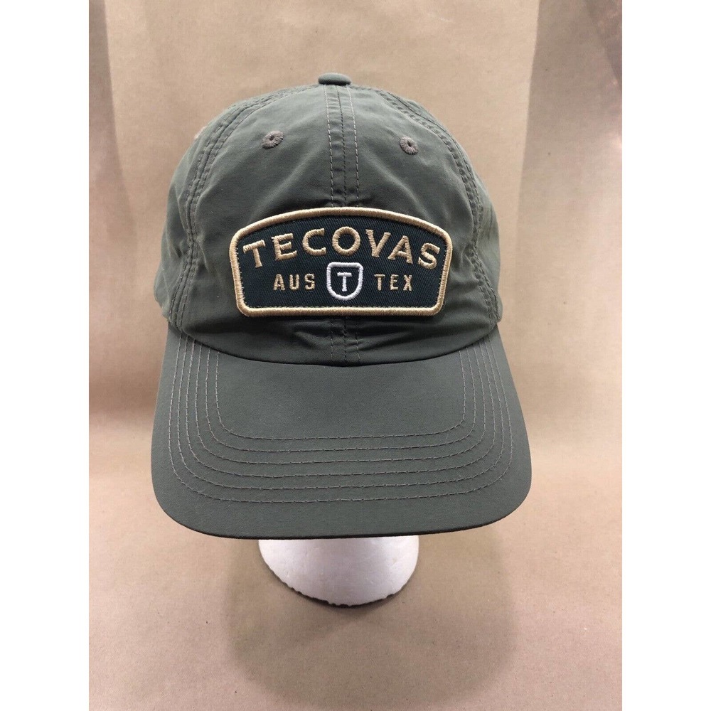 Tecovas Embroidered Patch Green Adjustable Strap Performance Baseball Hat Cap